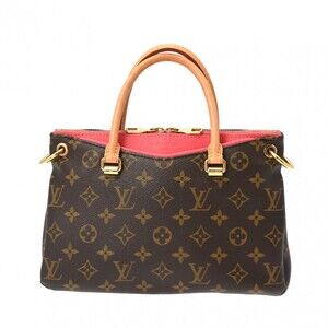 Louis Vuitton Monogram Pallas Rose Pink Rich Canvas Handbag